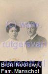 Huwelijk Dirk Leupen (1882-1964) en Wilhelmina Gertrude Twiss (1882-1952), 2-3-1908. Verloving 23-9-1905.