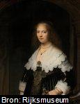 Portret van een vrouw, mogelijk Maria Trip (1619-1683).  Schilder: Rembrandt Harmensz. van Rijn, 1639.