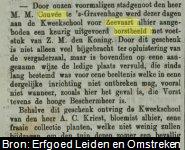 Artikel uit Leidsch Dagblad van 19 April 1880 over het borstbeeld van de Kweekschool voor Zeevaart te Leiden, aangeboden door Marinus Mattheus Couvée (1834-1916).