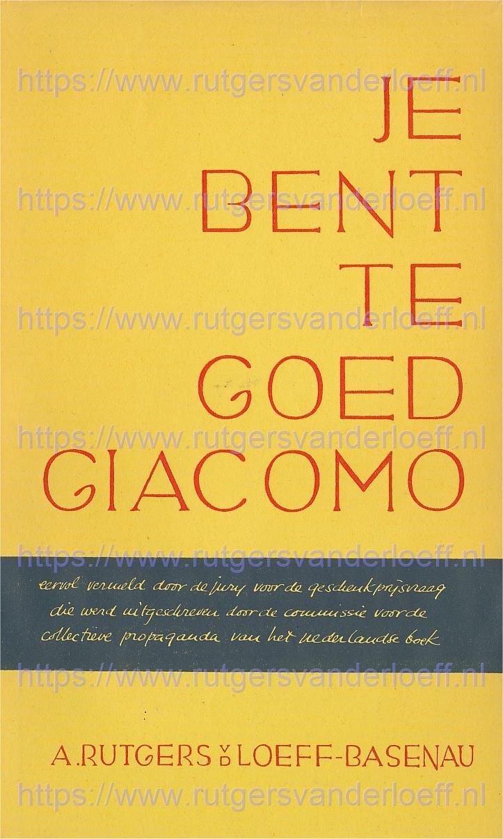 Je bent te goed, Giacomo